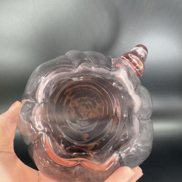 Vintage Mid Century Glass Pitcher Carafe Light Transparent Pink Color Raised VTG - Picture 7 of 16